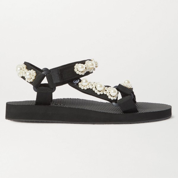 Trekky Pearl-Embellished Sandals from Arizona Love