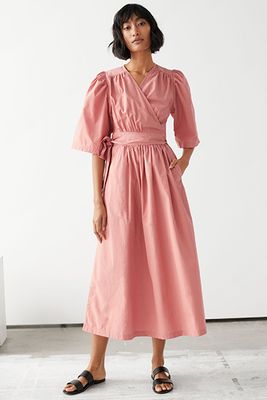Voluminous Wrap Midi Dress from & Other Stories