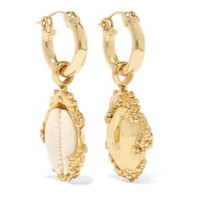 Rosalind Gold Plated Resin & Shell Earring from Ellery