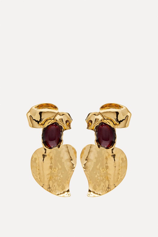 Embellished Clip-On Earrings from Saint Laurent