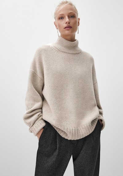 Wool Sweater With Elbow Patches from Massimo Dutti