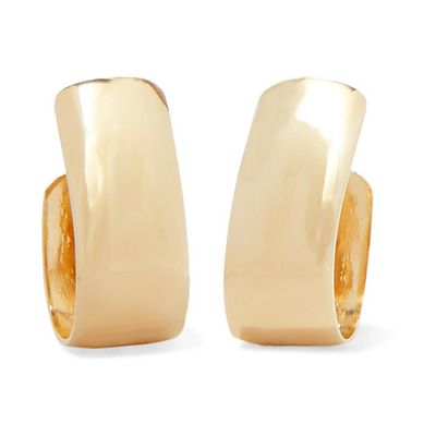 Small Bolden Gold-Plated Hoop Earrings from Jennifer Fisher