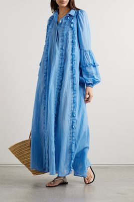 Olympia Oversized Broderie Anglaise Cotton-Voile Maxi Dress, £545 | Joslin
