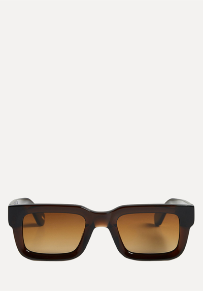 Rectangular Frame Acetate Sunglasses