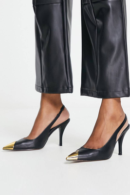 Scandal Toe Cap Slingback Mid Shoes from ASOS 