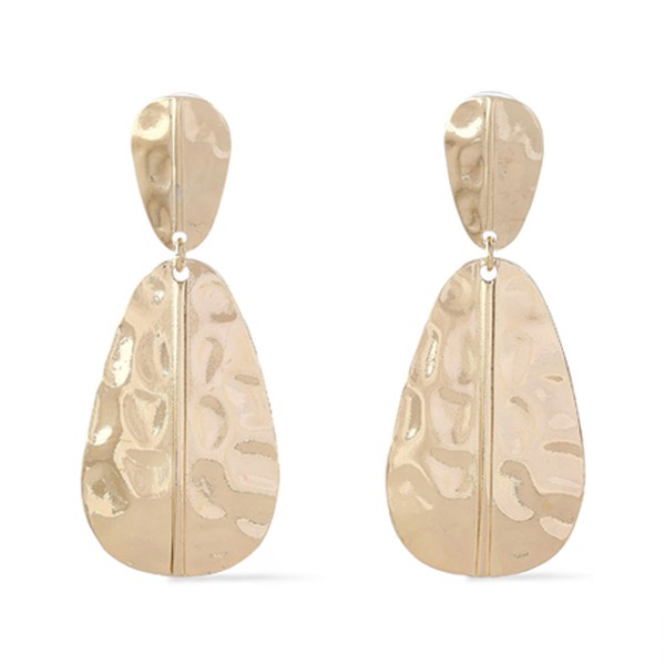 Hammered Gold-Tone Earrings from Kenneth Jay Lane