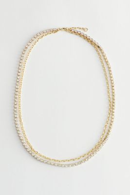 Rhinestone Duo Chain Necklace from & Other Stories