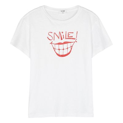 The Classic Tee Smile Cotton T-Shirt from RE/DONE