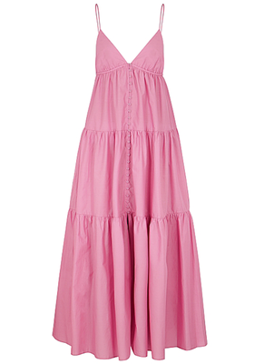 The Triangle Tiered Cotton Maxi Dress from Matteau