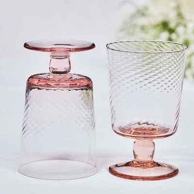 Pink Italian Swirl Glass