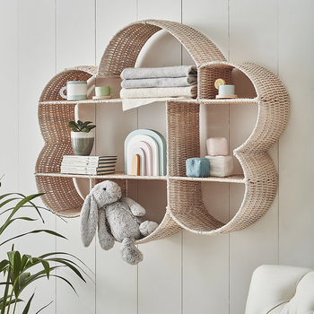 Rattan Cloud Bookshelf, £195 | The White Company 