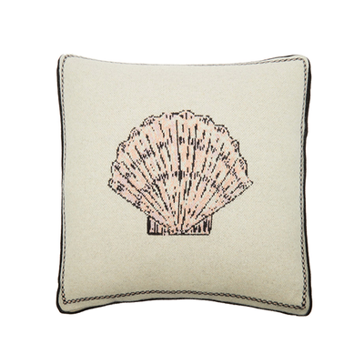 X Fee Greening Scallop Shell Cashmere Cushion from Saved NY