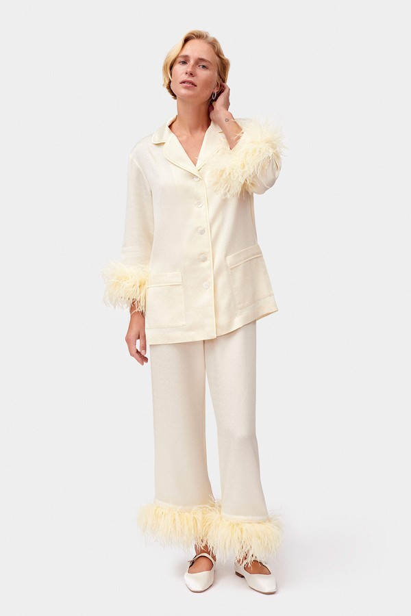 Jacquard Wedding Pajama Set With Feathers from Sleeper