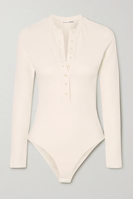 Nisa Stretch-Organic Cotton Bodysuit from Reformation