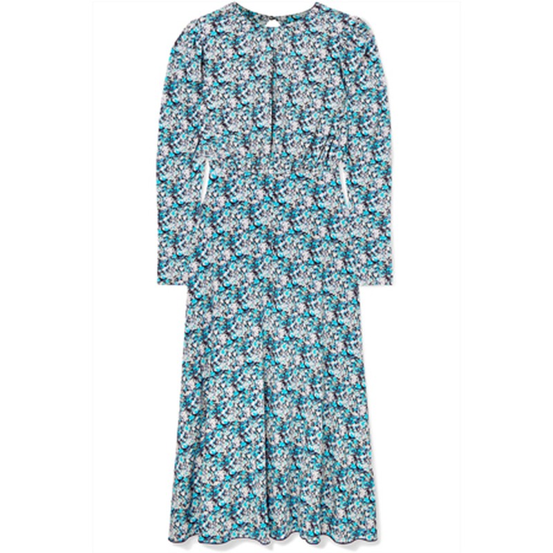 Open-Back Floral-Print Stretch-Jersey Midi Dress from Rotate Birger Christensen