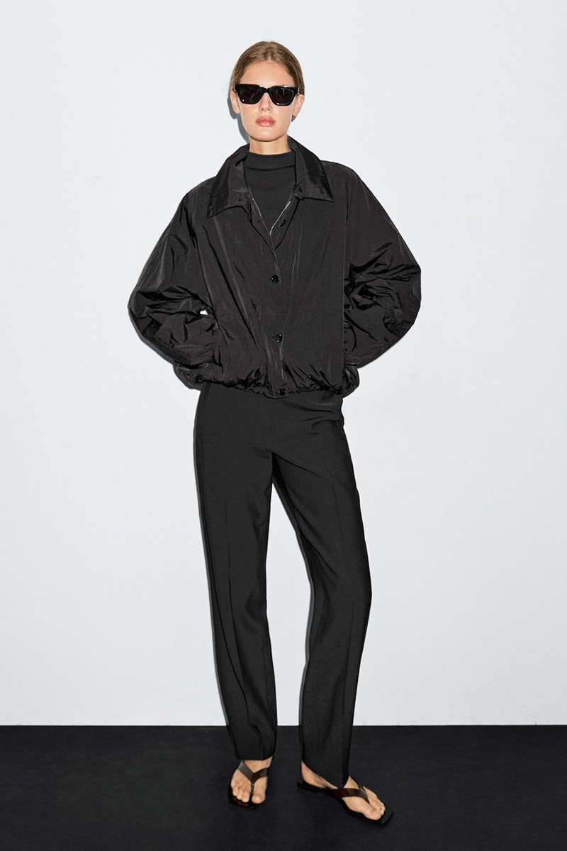 High Neck Bomber Puff Jacket