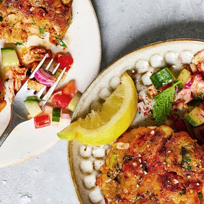 Sardine Cakes With Zingy Chopped Salad