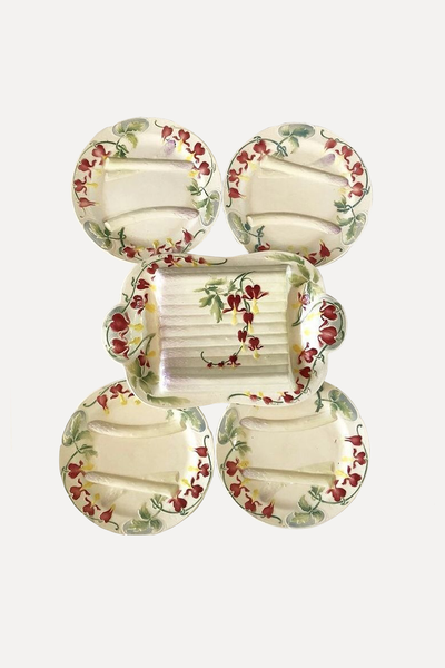 Set Of Asparagus Plates & Serving Dish from Canford & Co