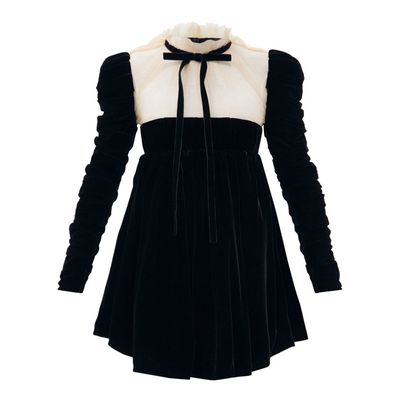 Ann Velvet And Tulle Mini Dress, £1,860 | Khaite