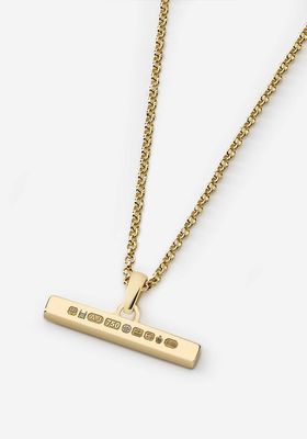 886 T-Bar Pendant with Chain 18ct Yellow Gold