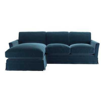 Otto Medium Chaise Sofa In Seaweed Smart Cotton