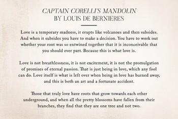 Captain Corelli’s Mandolin by Louis de Bernieres