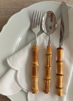 Bamboo Cutlery Four Person Set