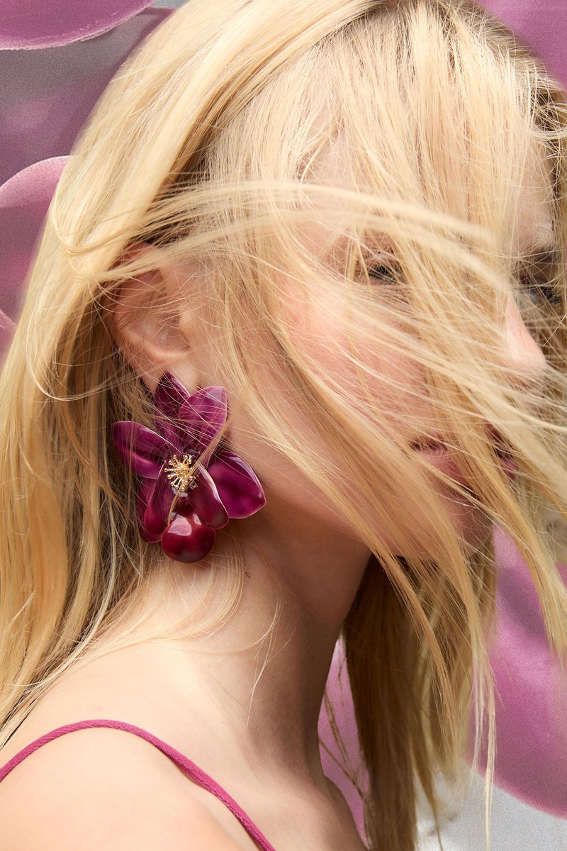 Orchid Flower Earrings