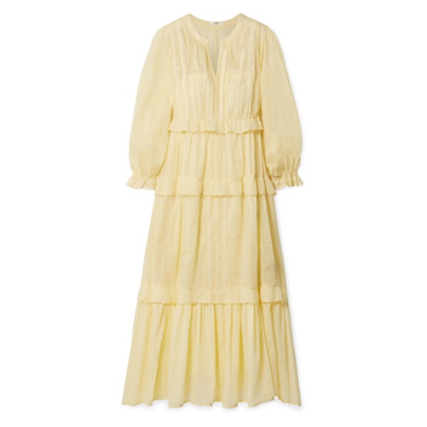 Aboni Embroidered Cotton-Voile Maxi Dress from Isabel Marant Etoile