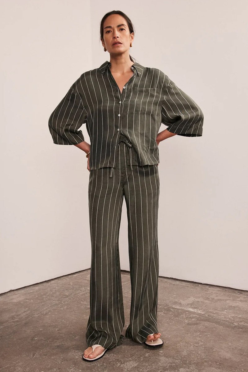 Striped Wide Trousers from Mint Velvet