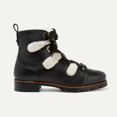 Bei Leather & Shearling Ankle Boots from Jimmy Cho