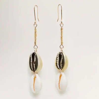 Shell Pendant Earrings from Mango