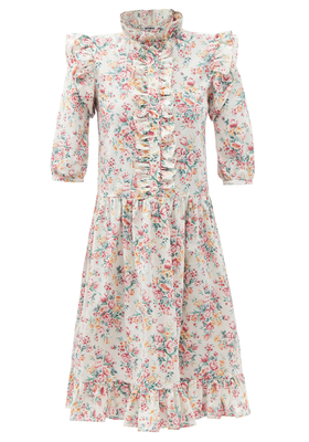Claude Ruffled Floral-Print Cotton-Canvas Dress from Batsheva