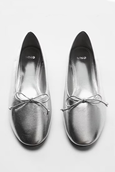 Metallic Ballerinas from Mango