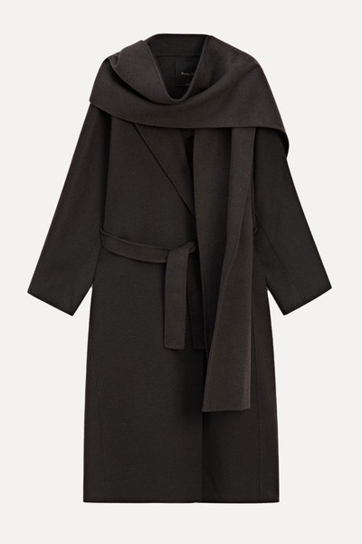 Coat With Scarf from Massimo Dutti