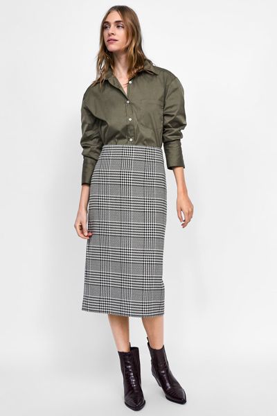 Check Pencil Skirt from Zara