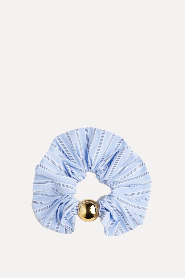 Bead-Detail Satin Scrunchie