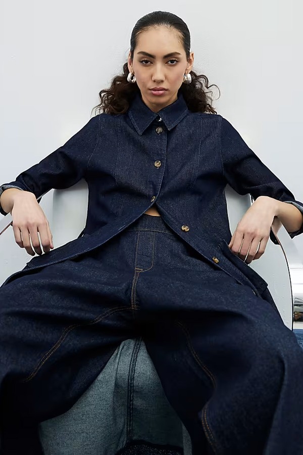 Denim Pull On Barrel Jeans from River Island