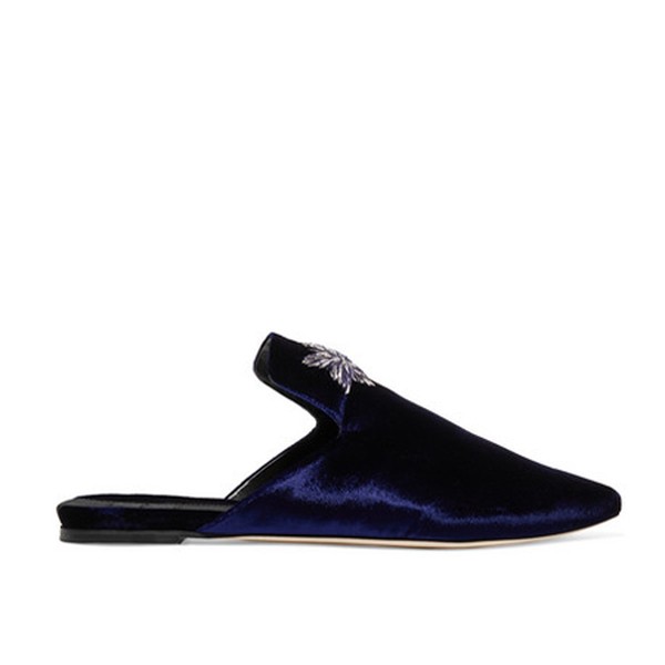 Mini Stella Embroidered Velvet Slippers from Sanayi 313