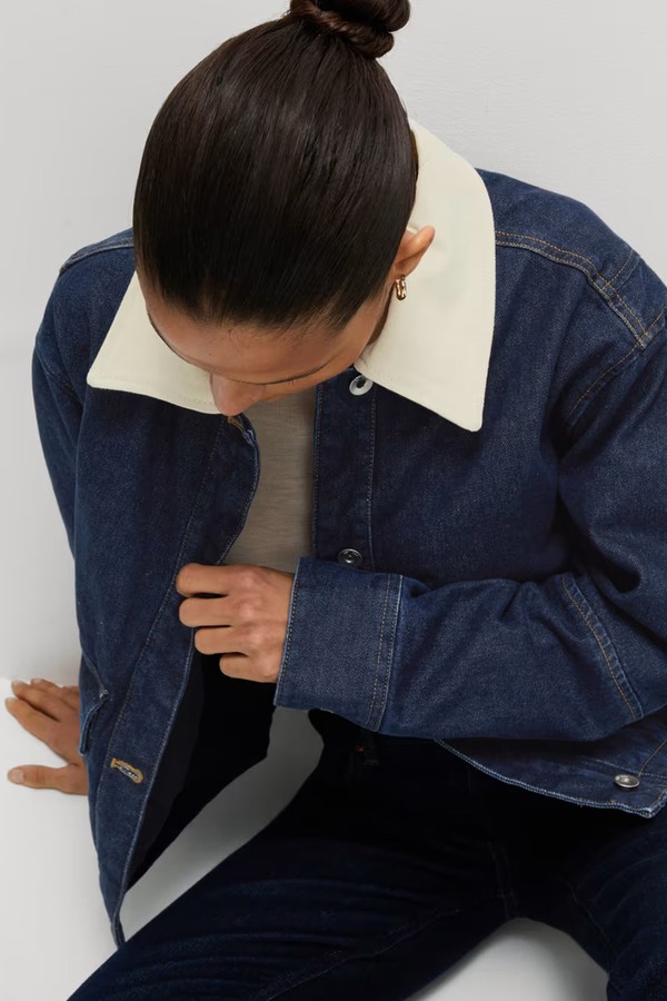 Collared Relaxed Denim Jacket