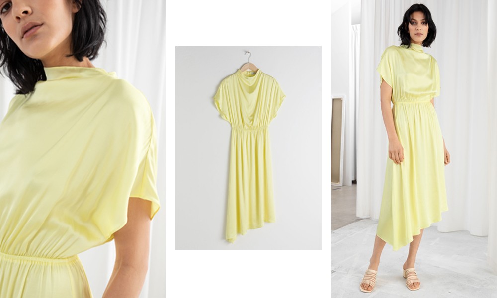 Asymmetric Satin Midi Dress, £79 