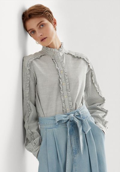 Ruffle-Trim Cotton Top from Ralph Lauren