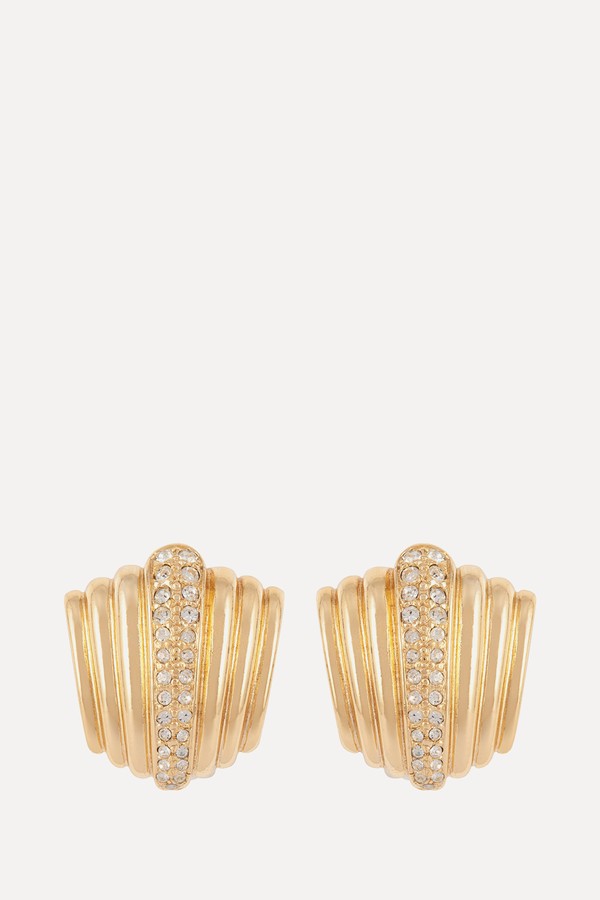 1980s Vintage Christian Dior Deco Revival Clip-On Earrings from Christian Dior