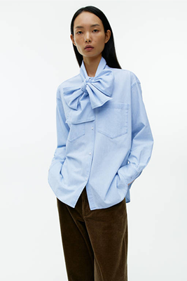 Bow-Detail Chambray Shirt  from ARKET