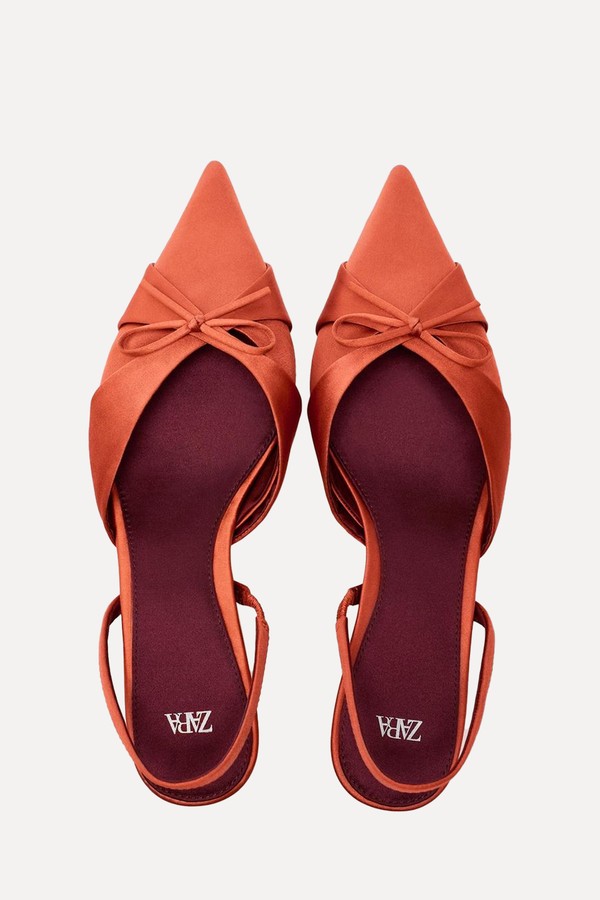 Kitten-Heel Shoes With Bow from Zara