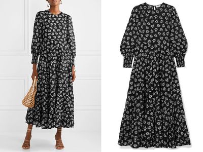 Pip Floral-Print Tiered Fil Coupe Cotton Maxi Dress from Rixo