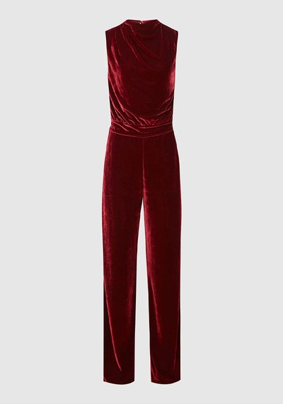 Sleeveless Velvet Jumpsuit