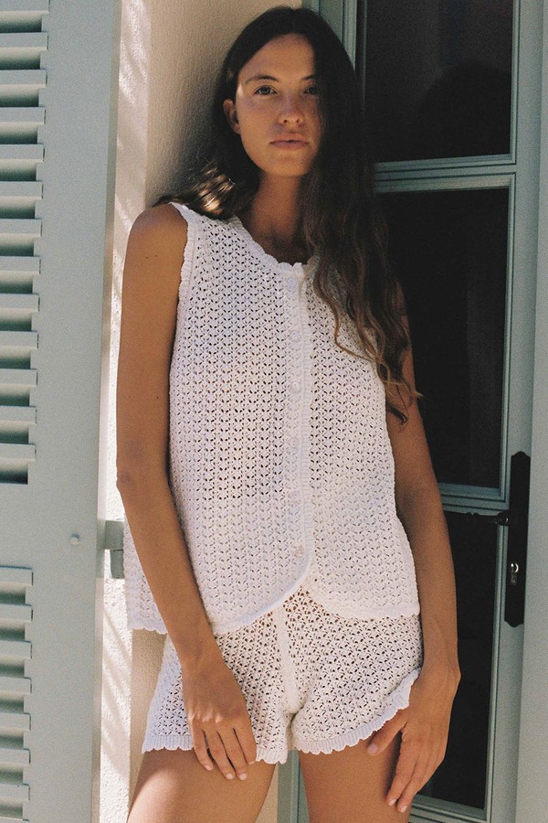 Pointelle Vest from Peony
