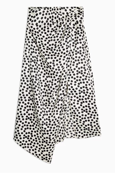 Black And White Spot Print Sarong