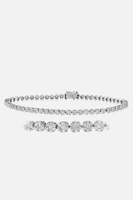 Ava Diamond Cluster Bracelet 2.00ct H/Si Quality Set In 18K White Gold